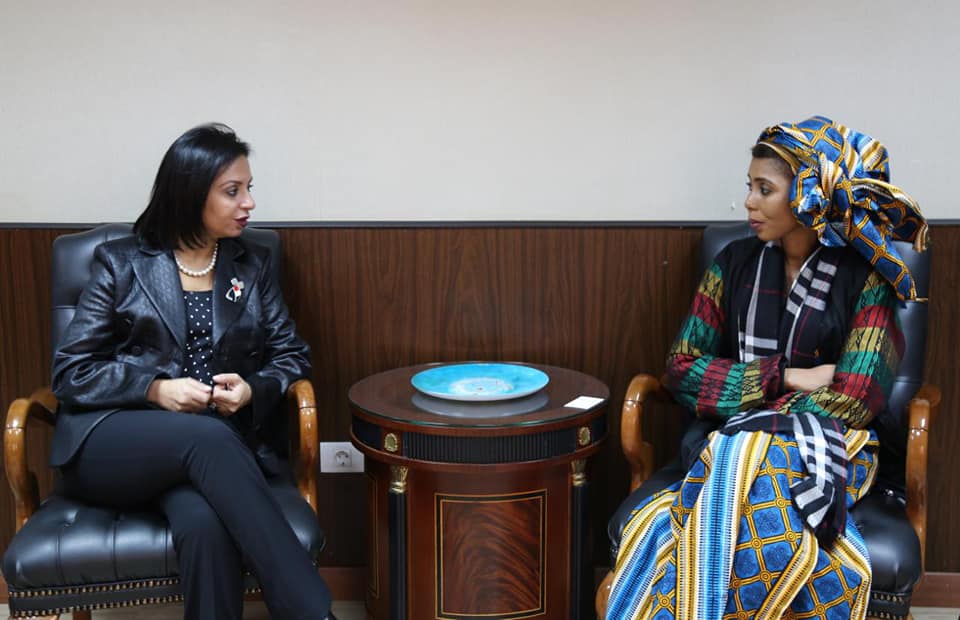 لقاء رئيسة المجلس القومى للمرأة مع سفيرة الامم المتحدة للنوايا الحسنة