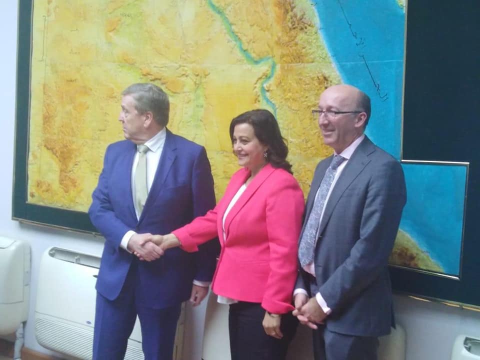 نائب وزير الزراعة تستقبل وزير التجارة و التوظيف والأعمال الأيرلندى وسفير ايرلندا في القاهرة