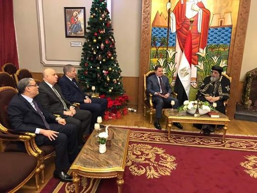 وزير الداخلية يزور البابا تواضروس لتهنئته بعيد الميلاد المجيد