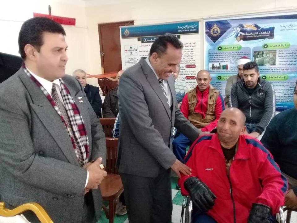حفل تكريم أسر الشهداء وأبطال ذوى الاحتياجات الخاصة بنادى الطيران بالقليوبية
