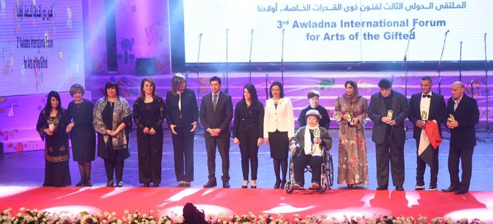 غادة والي تشهد افتتاح الملتقى الثالث لفنون ذوي الاحتياجات الخاصة