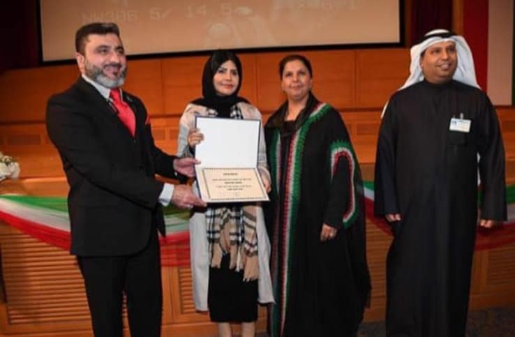 الشيخ دعيج الصباح وغادة الدولية ضيوف المعهد العالى للاتصالات والملاحه احتفالاً بالعيد الوطني