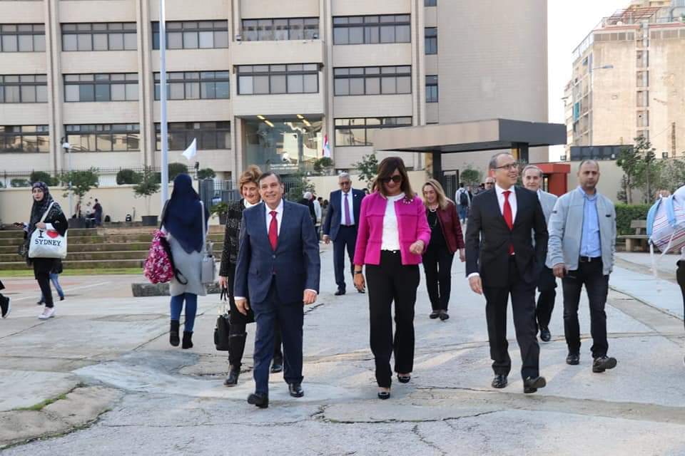 وزيرة الهجرة تلتقي ٩٥ أستاذا مصريا بجامعة بيروت العربية