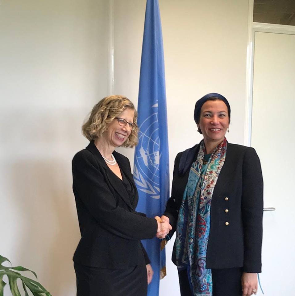ياسمين فؤاد تجتمع مع رئيسة برنامج الأمم المتحدة للبيئة في نيروبي