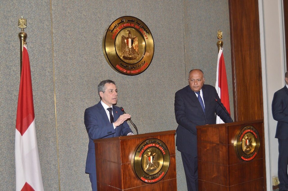 وزير الخارجية يعقد مباحثات مع نظيره السويسري