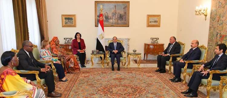الرئيس السيسي يستقبل رئيسة اللجنة الأفريقية لحقوق الإنسان والشعوب