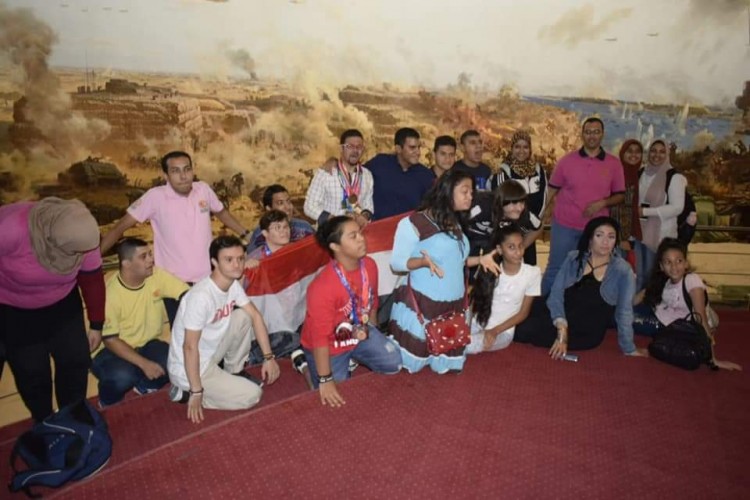 بانوراما أكتوبر جمعت بين أبطال نصر أكتوبر و أبطال مصر من الاولومبياد الخاص المصري