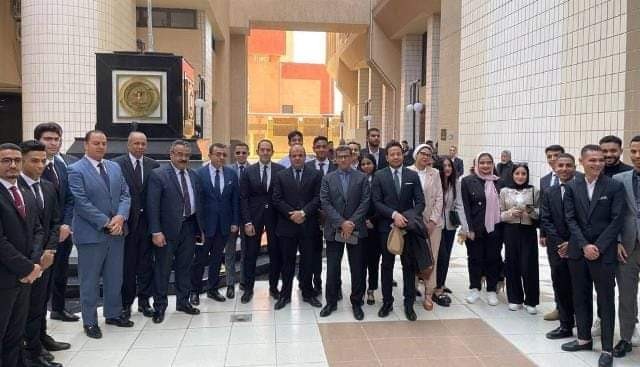 كلية القانون بجامعة بدر تنظم تدريب للطلاب فى مجمع محاكم السويس