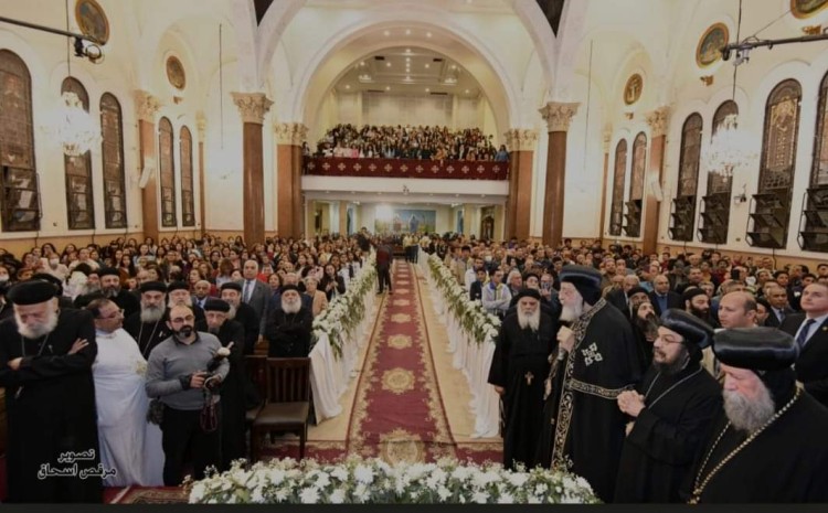 البابا تواضروس يشهد إحتفالية كنيسة مارجرجس إسبورتنج بالعيد 44 لنياحة القمص بيشوي كامل