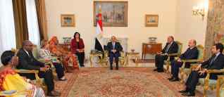 الرئيس السيسي يستقبل رئيسة اللجنة الأفريقية لحقوق الإنسان والشعوب