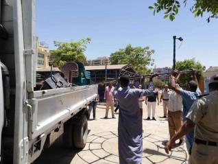 حملات مكبرة لإزالة ورفع الإشغالات بمدينة أسوان