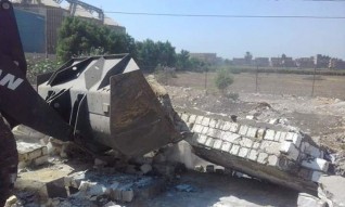 إزالة تعديات على أراضى أملاك دولة بمركز بنى مزار بالمنيا