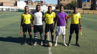 اشاده جماعية لطاقم تحكيم مباراة الحصايا وغرب سهيل فى ادارة المباراة