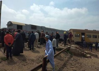 خروج عجلتين بقطار طنطا عن القضبان دون إصابات
