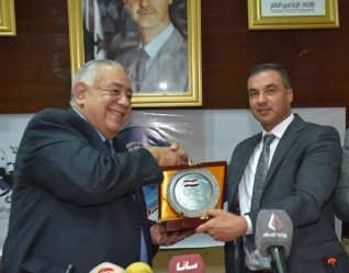 رئيس الاتحاد الرياضي العام بسوريا يكرم "فهيم" لانجازاته في النهوض بكمال الأجسام في العالم