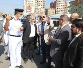محافظ بني سويف يتفقد الحالة المرورية لبعض الشوارع والميادين