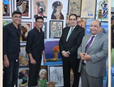 رئيس جامعة القاهرة يفتتح معرض "مسابقة فنون 9 " بمشاركة 228 طالبا وطالبة