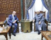 شيخ الأزهر يستقبل قاضي قضاة فلسطين ويؤكد : الأزهر لم ولن يدخر جهدًا في التعريف بحقوق الشعب الفلسطيني